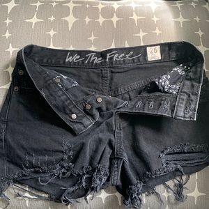 Free People Black Jean shorts